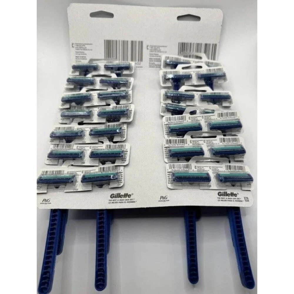 Gillette Sensor2 Plus Disposable Razors 28 Count Twin Blade Lubrastrip Men's New